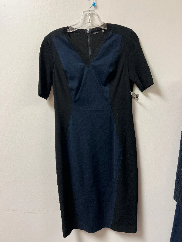 Dress Casual Midi By Elie Tahari In Black & Blue, Size: S