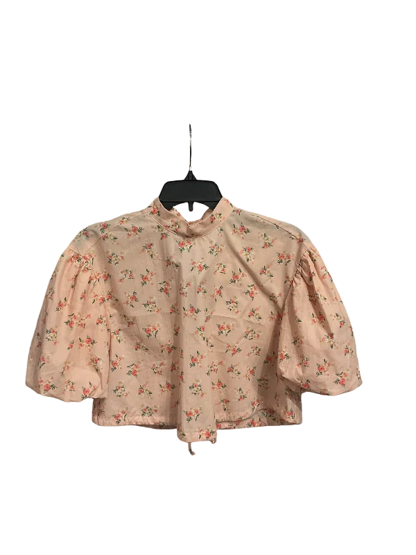 Top Short Sleeve By Anthropologie In Pink, Size: Xxs